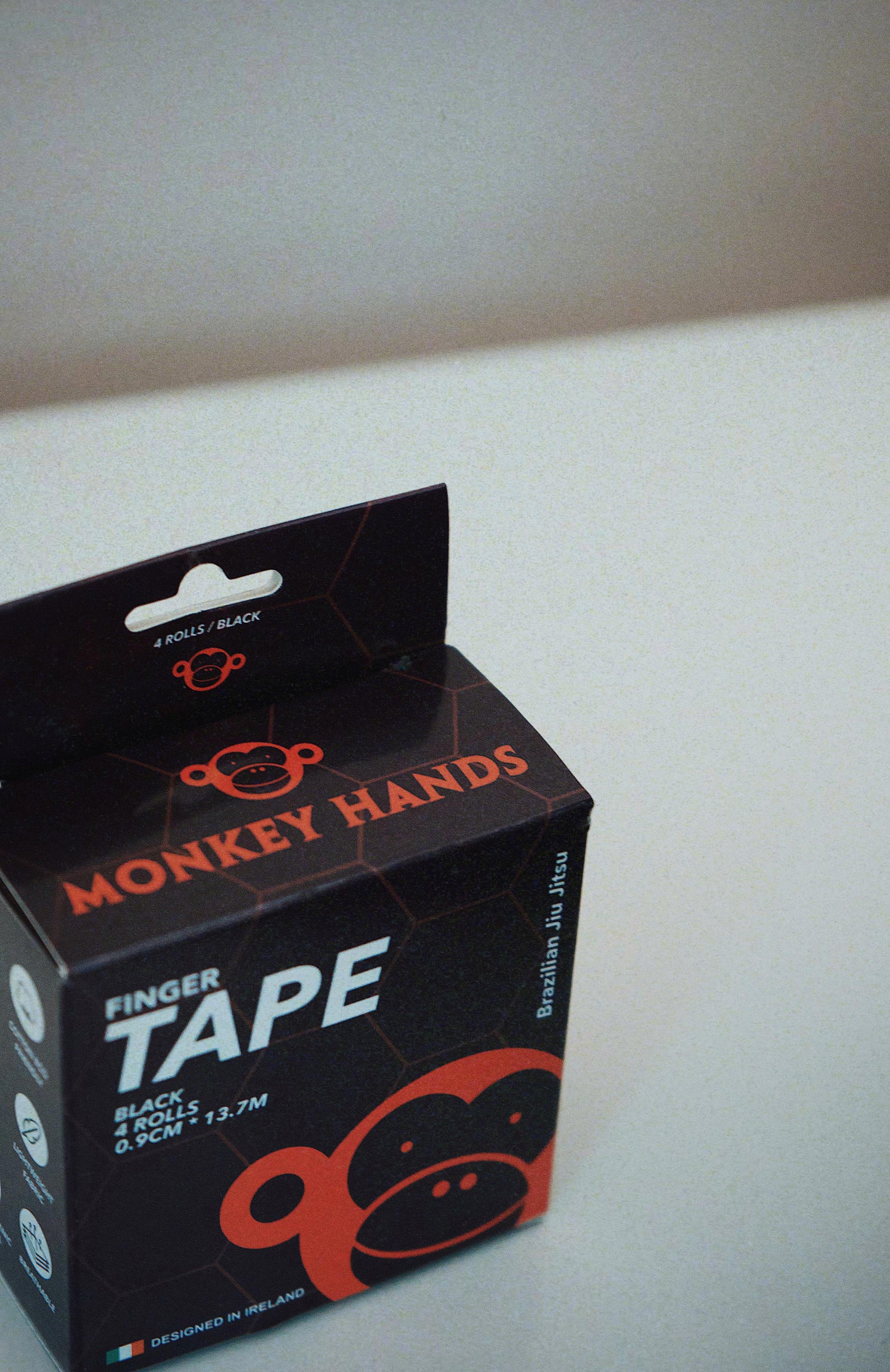 Monkey Hands - Cotton Finger Tapes - Black 4 rolls 0.9cm x 13.7m